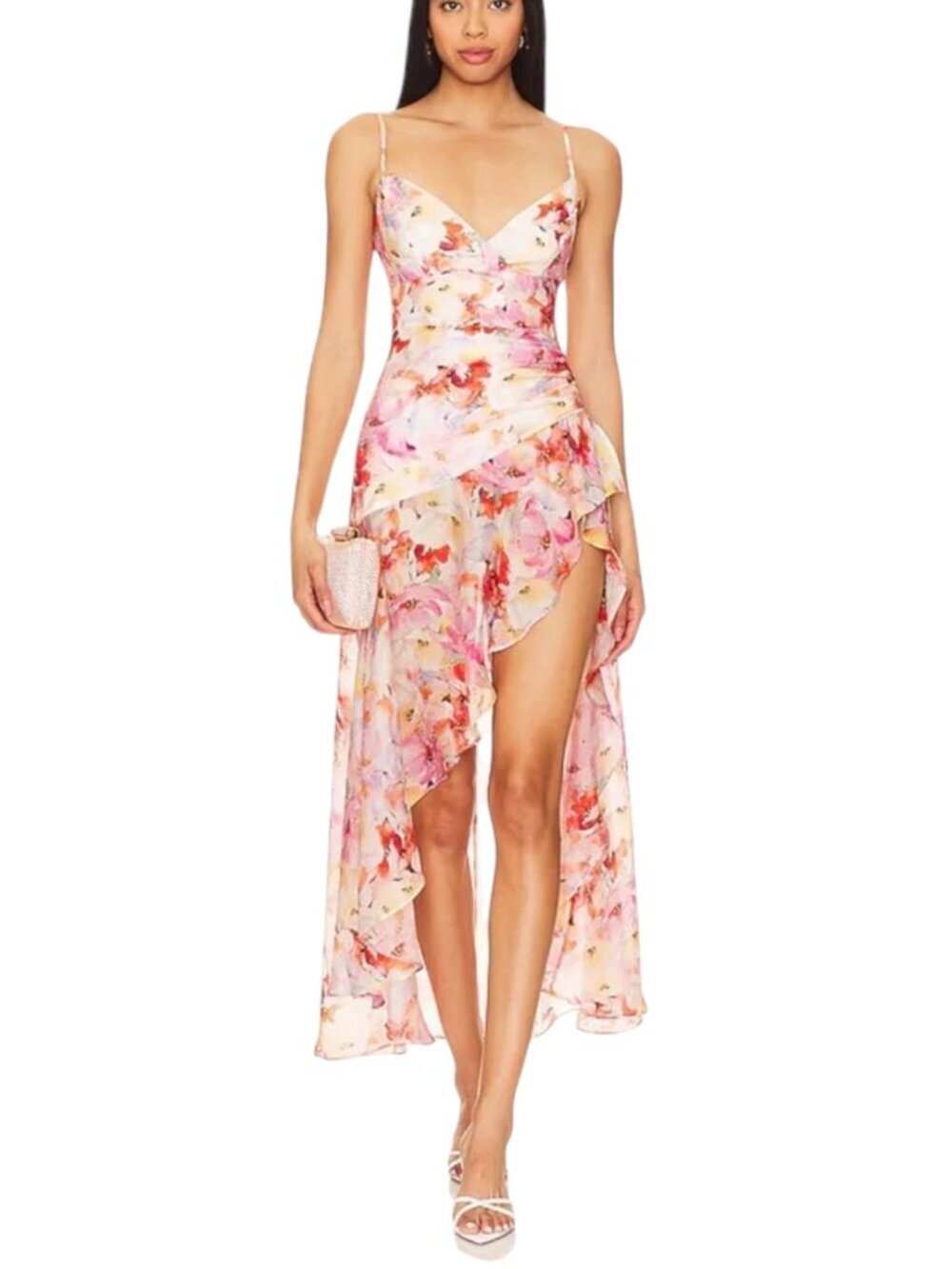 Bardot Sorella Painterly Floral Midi Dress
